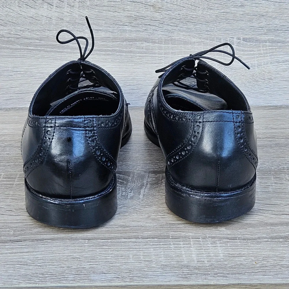 Florsheim‎ Mens Black Leather Wingtip Oxford Dress Shoes Brogue Size 10.5 D
